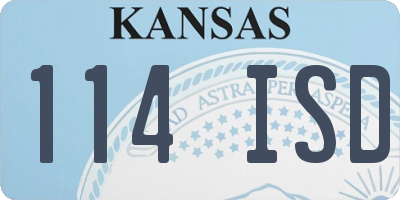 KS license plate 114ISD