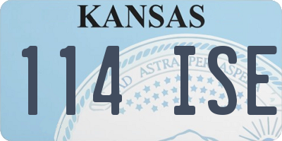 KS license plate 114ISE