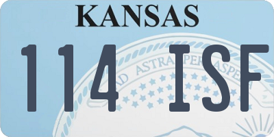 KS license plate 114ISF
