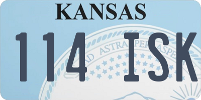 KS license plate 114ISK
