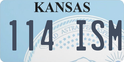 KS license plate 114ISM