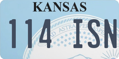 KS license plate 114ISN