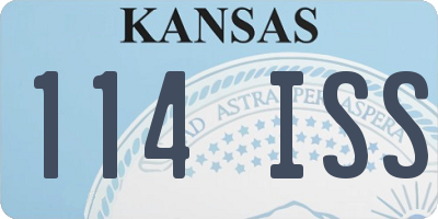 KS license plate 114ISS