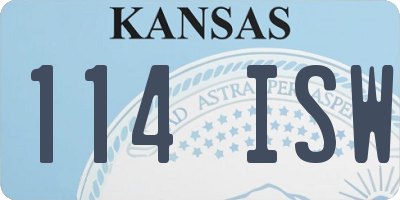 KS license plate 114ISW
