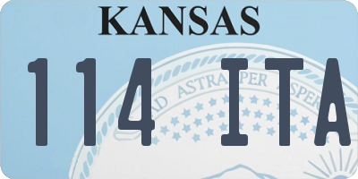 KS license plate 114ITA