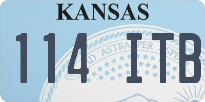 KS license plate 114ITB