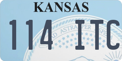 KS license plate 114ITC