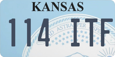 KS license plate 114ITF