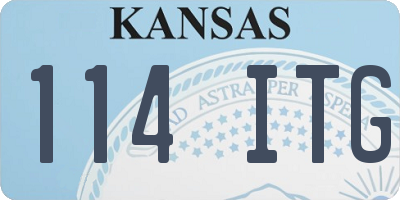 KS license plate 114ITG