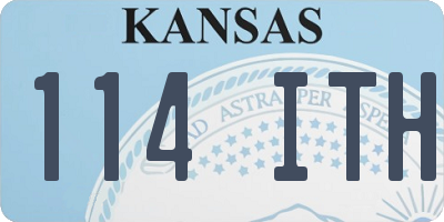KS license plate 114ITH