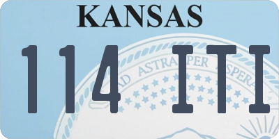 KS license plate 114ITI