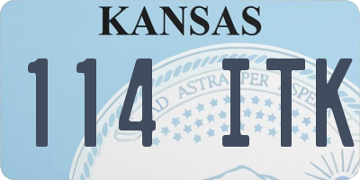 KS license plate 114ITK