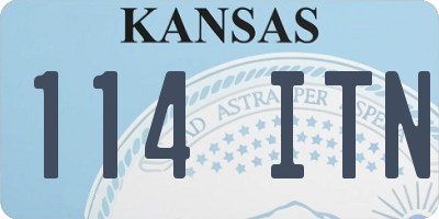 KS license plate 114ITN