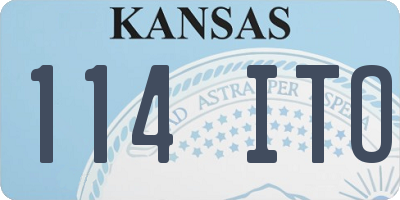 KS license plate 114ITO