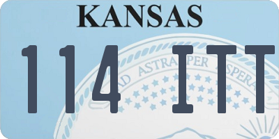 KS license plate 114ITT