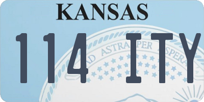 KS license plate 114ITY