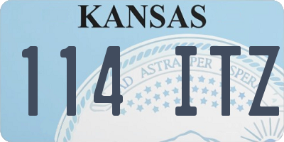KS license plate 114ITZ