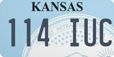 KS license plate 114IUC