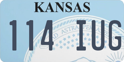 KS license plate 114IUG