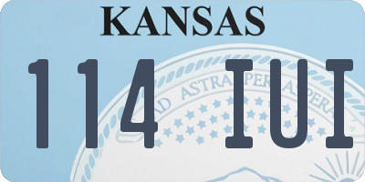 KS license plate 114IUI