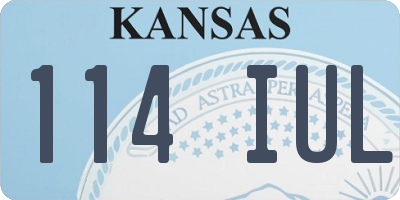 KS license plate 114IUL