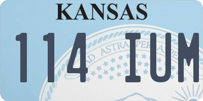 KS license plate 114IUM