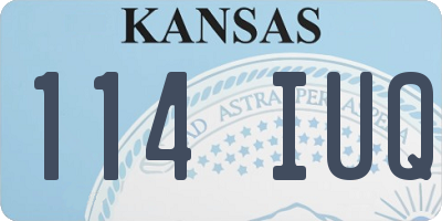 KS license plate 114IUQ