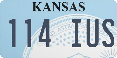 KS license plate 114IUS
