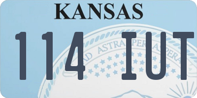 KS license plate 114IUT