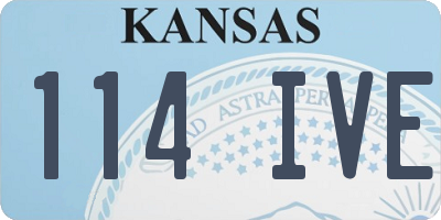 KS license plate 114IVE