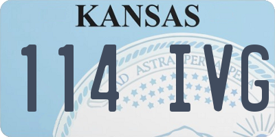 KS license plate 114IVG