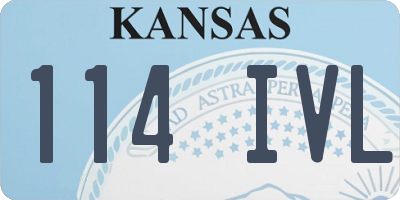 KS license plate 114IVL