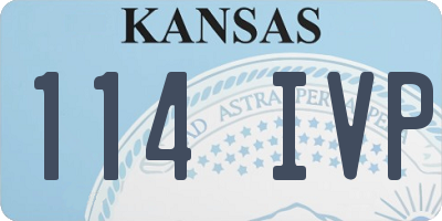KS license plate 114IVP