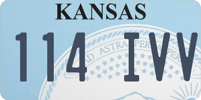 KS license plate 114IVV