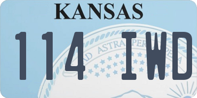 KS license plate 114IWD