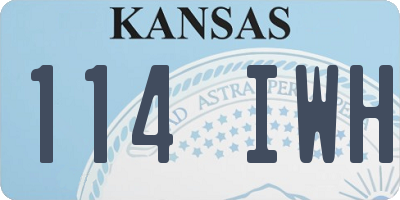 KS license plate 114IWH