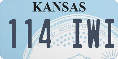 KS license plate 114IWI