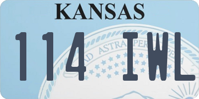 KS license plate 114IWL