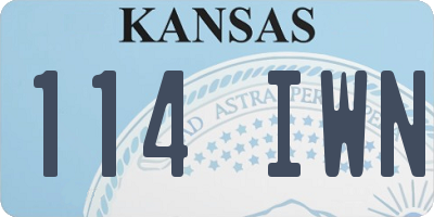 KS license plate 114IWN