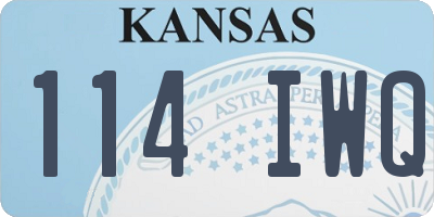 KS license plate 114IWQ