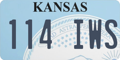 KS license plate 114IWS