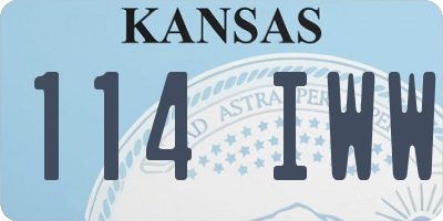 KS license plate 114IWW