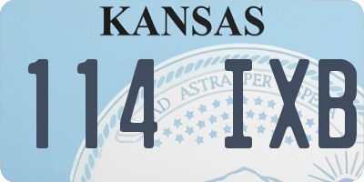 KS license plate 114IXB