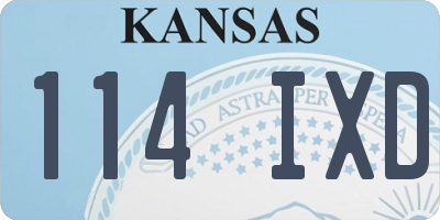 KS license plate 114IXD