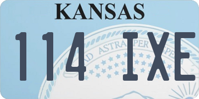 KS license plate 114IXE