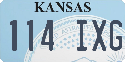 KS license plate 114IXG