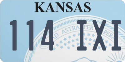 KS license plate 114IXI