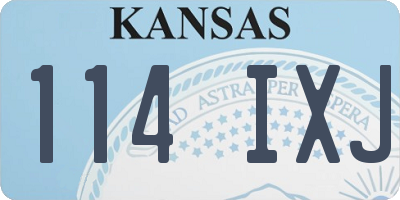 KS license plate 114IXJ