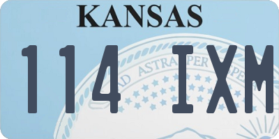 KS license plate 114IXM