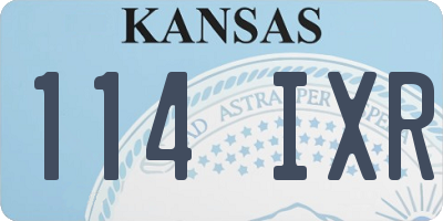 KS license plate 114IXR